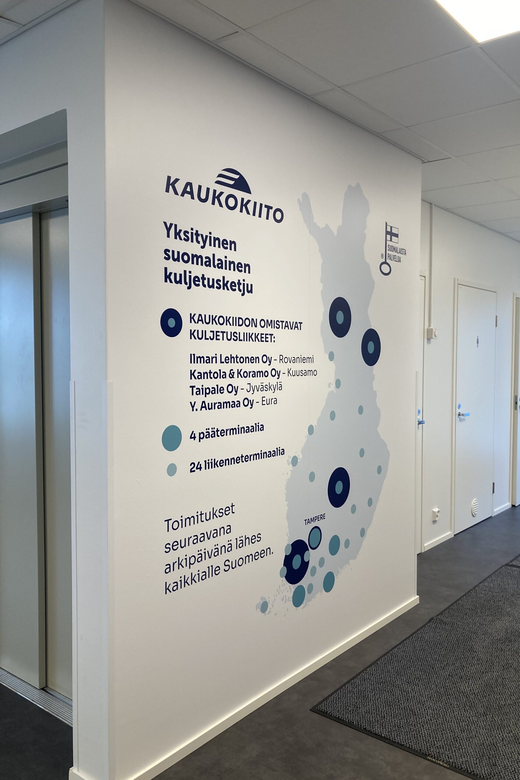 Seinäteippaus toimistolle